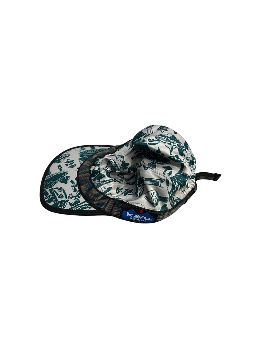 Kavu Printed Bucket Hat - Green and Cream - Picture 2 of 3